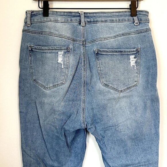 Wax Jean Distressed Ripped Light Wash Skinny Jean - Size 11 / 30 - Picture 6 of 8